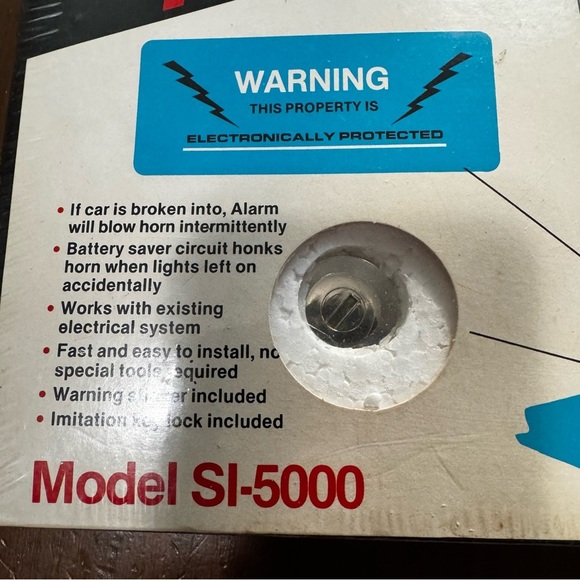 Rare Vintage Solid State Electronic Auto Burglar Alarm Store Display SI-5000 NEW - Picture 4 of 13